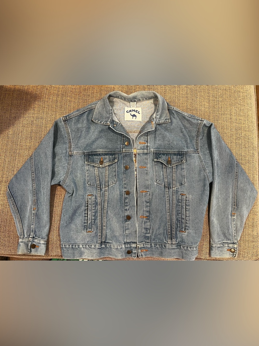 Vintage camel cigarette Blue Denim Jacket L